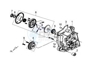 TONIK 50 drawing CRANKCASE RIGHT / OIL PUMP