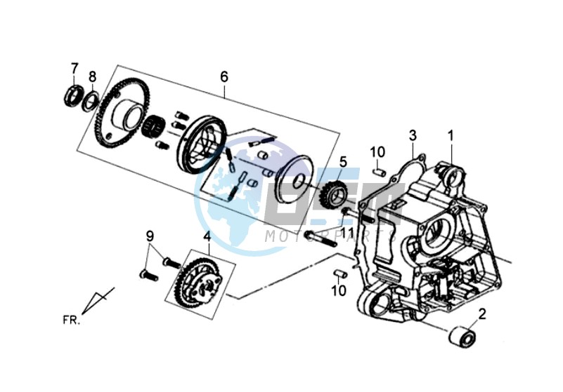 CRANKCASE RIGHT / OIL PUMP