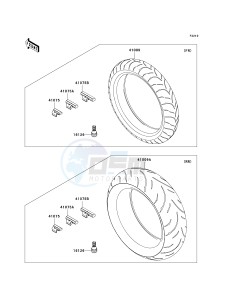 ZX 1000 E [NINJA ZX-10R] (E8F-E9FA) 0E9FA drawing TIRES-- CA,US- -