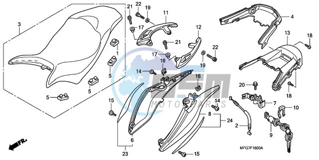 SEAT/REAR COWL