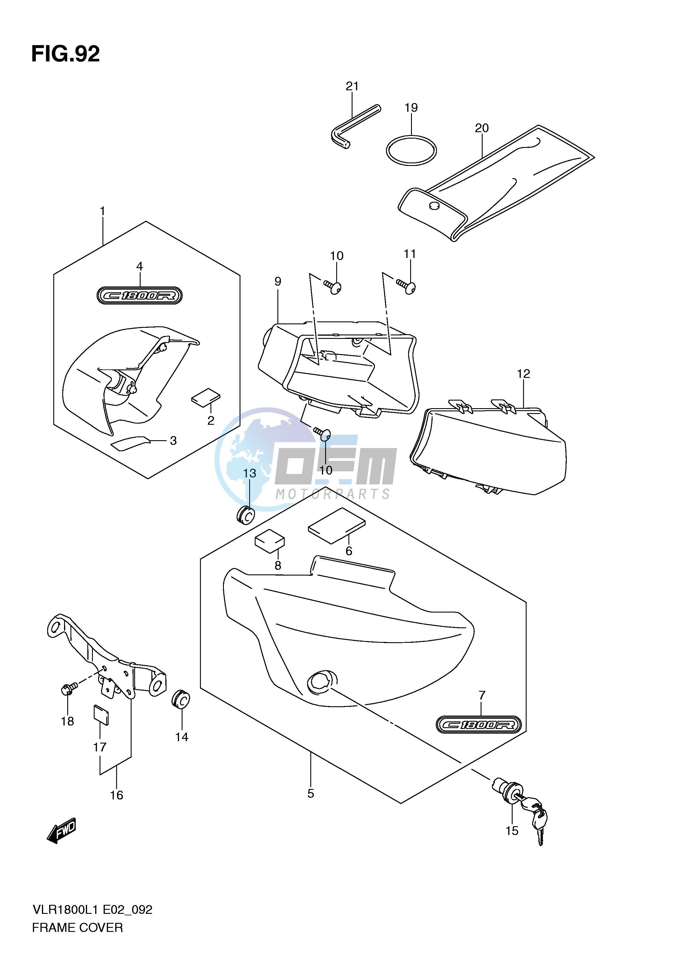 FRAME COVER (VLR1800UFL1 E19)