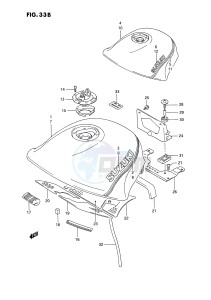 GSX1100 (E2) drawing FUEL TANK (MODEL L M)