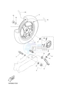 CW50 CW50LN 80 BOOSTER 13" NAKED (1WP6) drawing REAR WHEEL