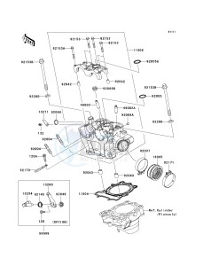 KX 250 W [KX250F MONSTER ENERGY] (W9FA) W9F drawing CYLINDER HEAD