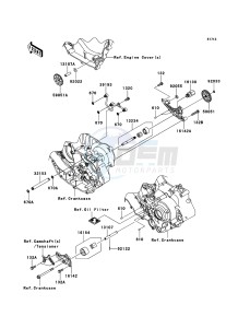 KFX450R KSF450BDF EU drawing Oil Pump