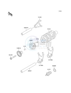 KL 250 G [SUPER SHERPA] (G9F) G9F drawing GEAR CHANGE DRUM_SHIFT FORK-- S- -