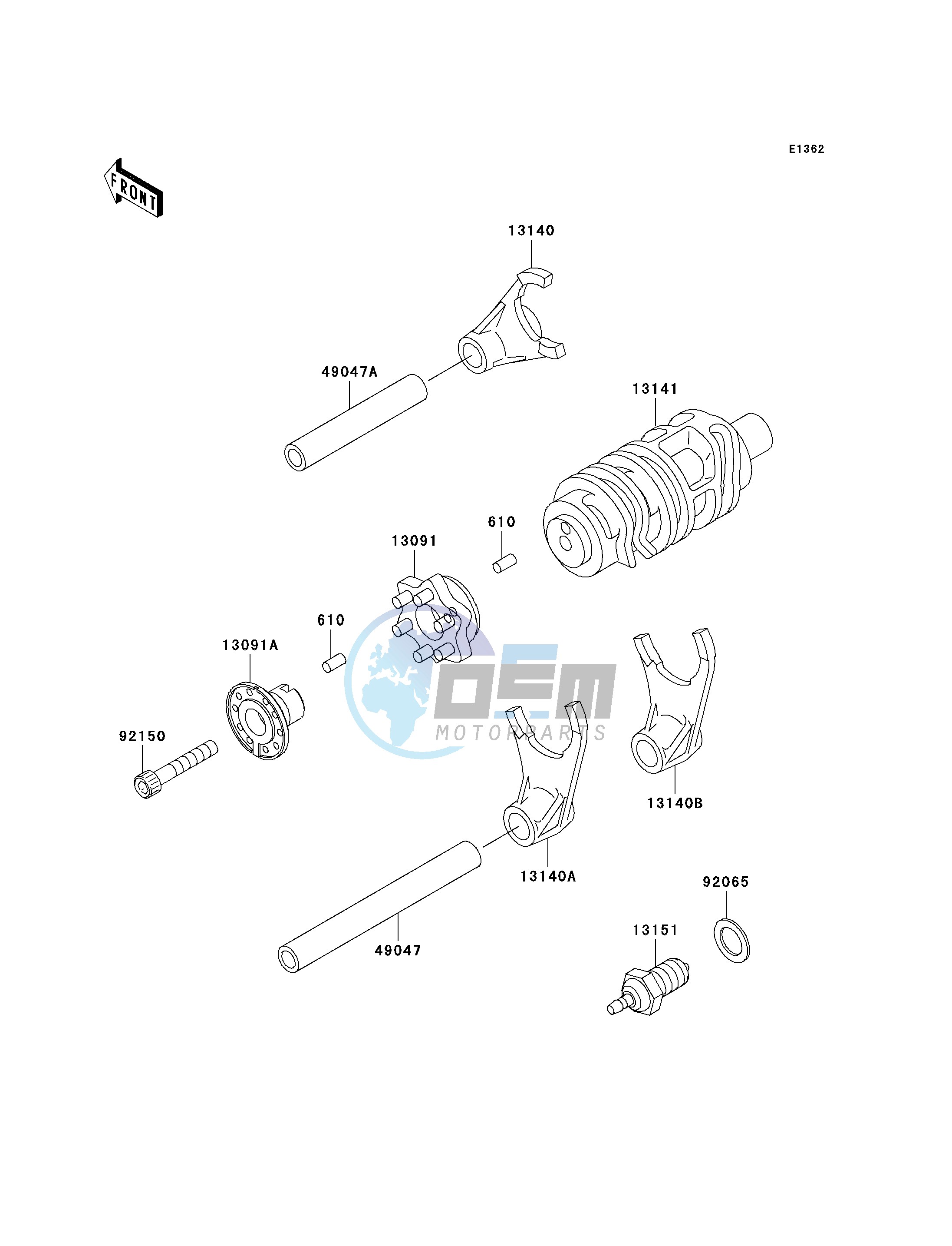 GEAR CHANGE DRUM_SHIFT FORK-- S- -