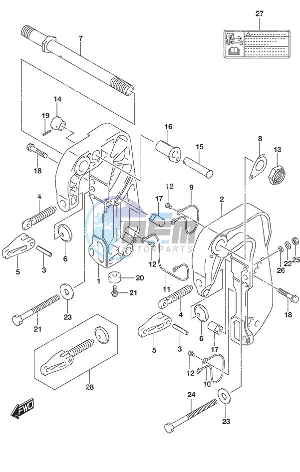 Clamp Bracket - w/Power Tilt