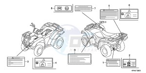 TRX420TEB drawing CAUTION LABEL