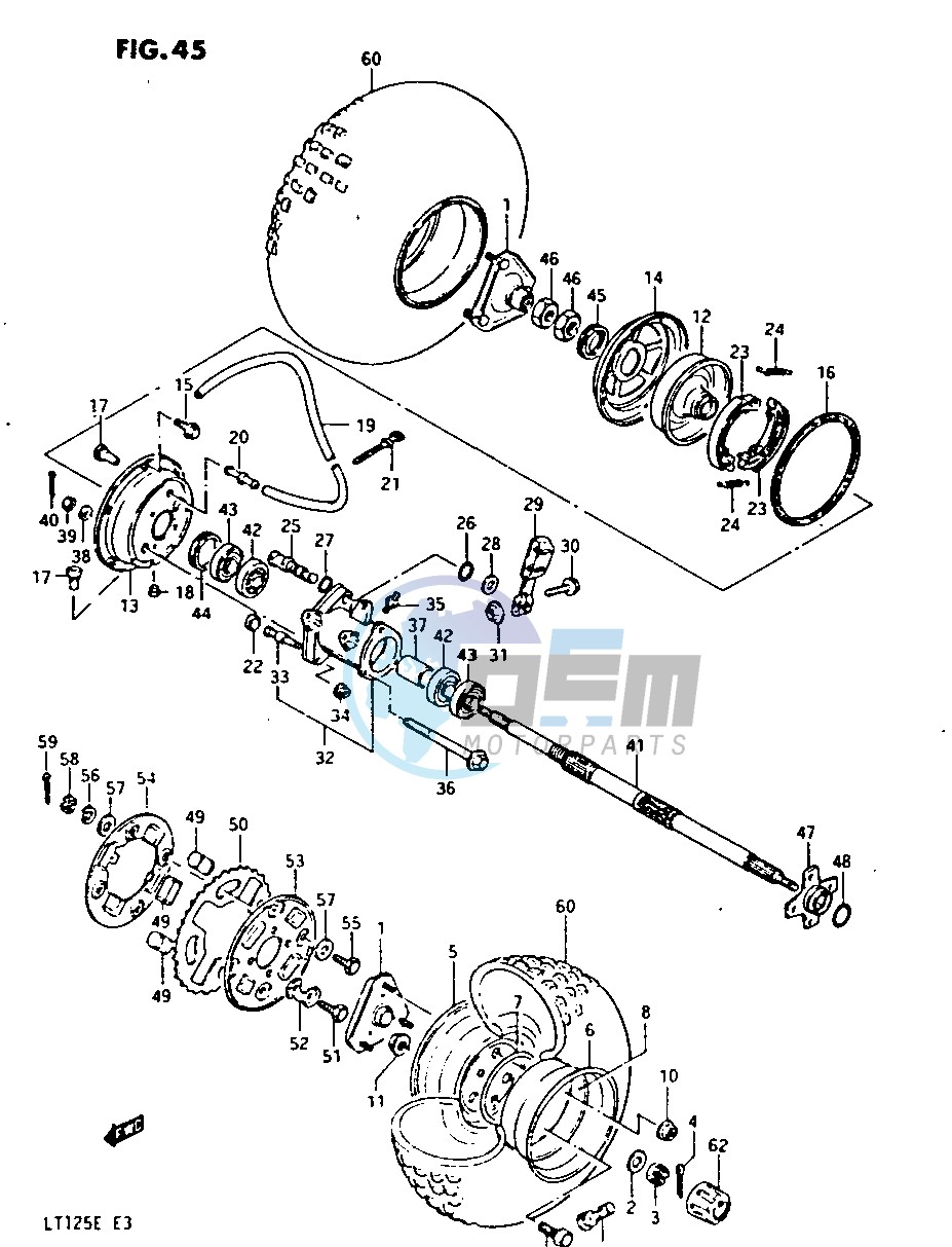 REAR WHEEL (MODEL E)