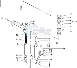 X9 500 drawing Fork-steering bearings