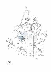 YZ85LW YZ85 (B0GB) drawing FUEL TANK