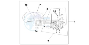 ST1300A9 UK - (E / ABS MKH MME) drawing TOP BOX 45L DIGITAL SILVER