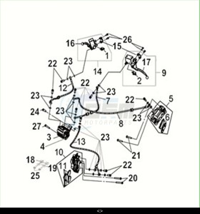 CRUISYM a 300 (LV30W3-EU) (M3) drawing BRAKE SYSTEM