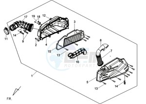 GTS 300 EFI drawing AIRFILTER