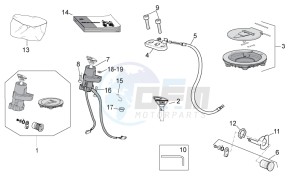 TUONO 1100 V4 RR E4 ABS (NAFTA) drawing Lock hardware kit