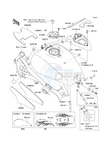 VN 1600 B [VULCAN 1600 MEAN STREAK] (B6F-B8FA) B7F drawing FUEL TANK -- B6F_B7F_B7FA- -