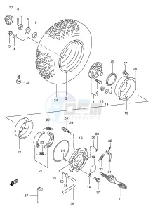 LT-F300 (E24) drawing RIGHT REAR WHEEL