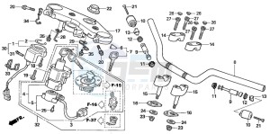 CB1300F CB1300SUPER FOUR drawing HANDLE PIPE/TOP BRIDGE