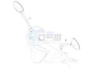 Liberty 125 iGet 4T 3V ie ABS (APAC) drawing Driving mirror/s