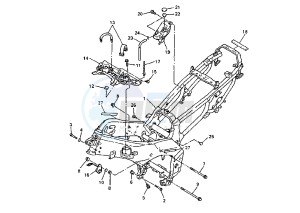 YZF R THUNDER CAT 600 drawing FRAME