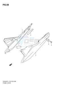 GSX650F (E3-E28) Katana drawing FRAME COVER