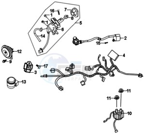 SYMPHONY SR 125 L7 drawing WIRING HARNASS