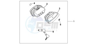 CBF1000A UK - (E / MKH) drawing NARROW PANNIER SET