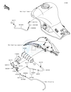 NINJA ZX-10R ZX1000SJFA XX (EU ME A(FRICA) drawing Fuel Evaporative System