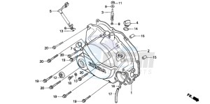 CRM75R drawing RIGHT CRANKCASE COVER