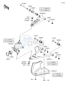 BRUTE FORCE 750 4x4i EPS KVF750GJF EU drawing Front Suspension