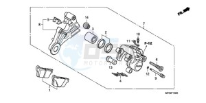 CB600FA France - (F / CMF 25K) drawing REAR BRAKE CALIPER (CB600F/F3)