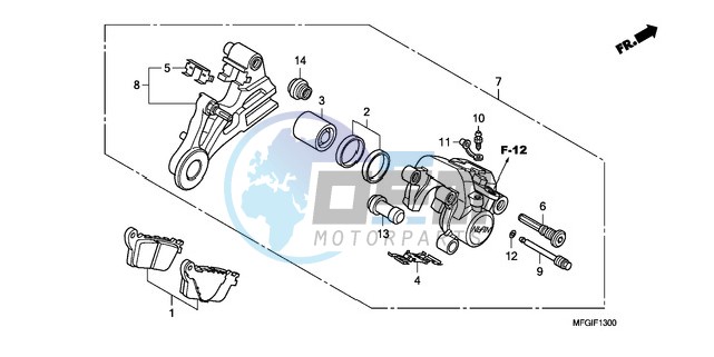 REAR BRAKE CALIPER (CB600F/F3)