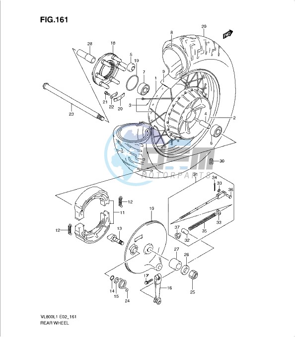 REAR WHEEL (VL800L1 E2)