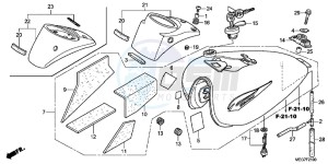 VT750CSC drawing FUEL TANK ( VT750C2B/ C2S/ CS/ C/ CA)