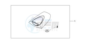 CBR600RR9 Korea - (KO) drawing SEAT COWL *NHB01*