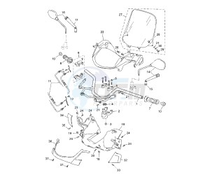 YP R BLACK X-MAX 250 drawing STEERING HANDLE AND CABLE