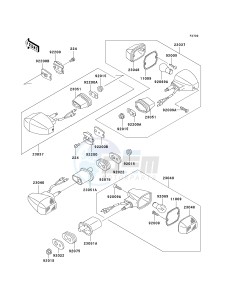 EX 500 D [NINJA 500R] (D10-D12) [NINJA 500R] drawing TURN SIGNALS