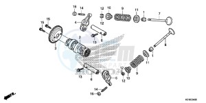 SH125ASE SH125AS UK - (E) drawing CAMSHAFT/VALVE