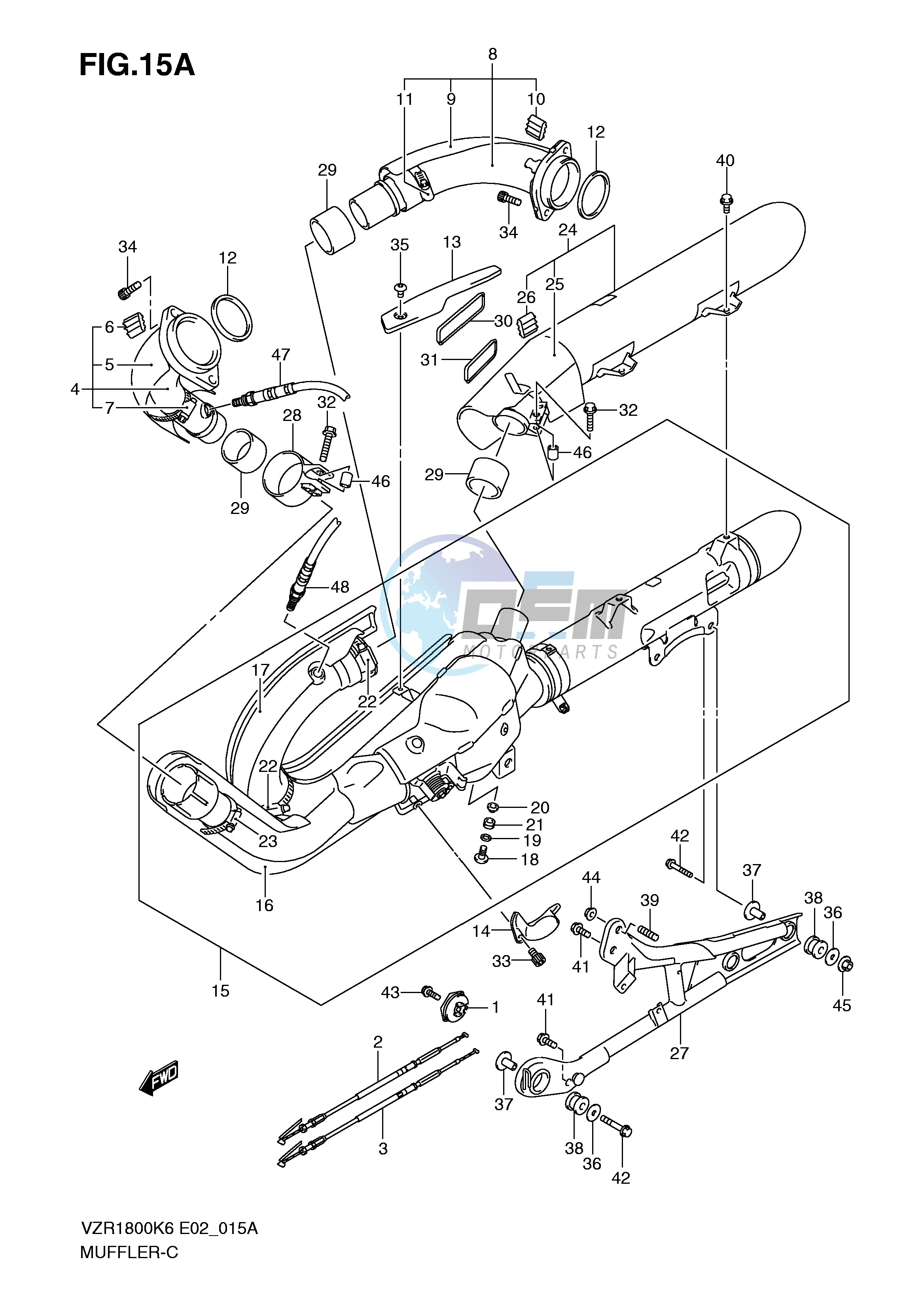 MUFFLER (VZR1800K8 U2K8 ZK8 ZU2K8 K9 NK9 UFK9 NUFK9 ZK9 ZUFK9)