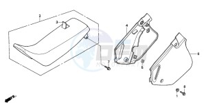 CR250R drawing SEAT/SIDE COVER