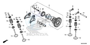 CRF450R Europe Direct - (ED) drawing CAMSHAFT/VALVE