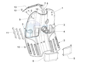 S 125 4T Vietnam drawing Front glovebox - Knee-guard panel