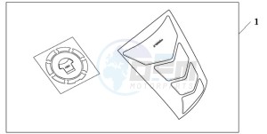 CBF1000T9 UK - (E / ABS MKH) drawing TANKPAD / FUEL LID COVER