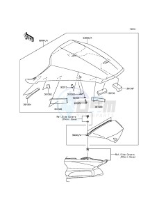 ZZR1400 ABS ZX1400FFF FR GB XX (EU ME A(FRICA) drawing Accessory(Single Seat Cover)