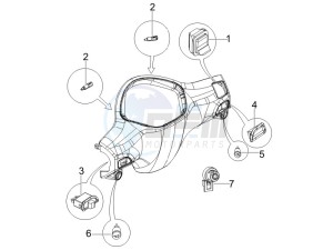 Liberty 125 4t 2v e3 drawing Selectors - Switches - Buttons