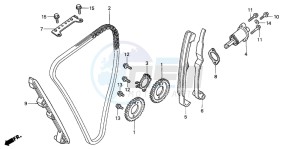 CB1300F1 CB1300SUPER FOUR drawing CAM CHAIN/TENSIONER