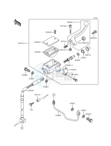 KLX 650 A [KLX650R] (A1-A3) [KLX650R] drawing FRONT MASTER CYLINDER