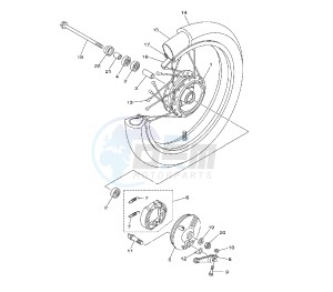 TT R E/LE 125 drawing FRONT WHEEL 39C--