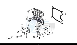 CRUISYM 300 (LV30W1-EU) (L8-M0) drawing CYLINDER HEAD COVER